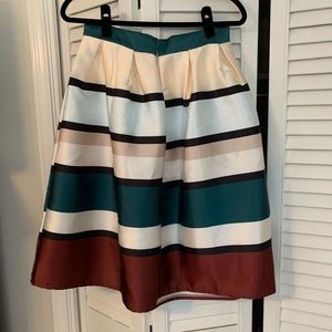 Karlie Satin Striped Skirt